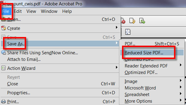 how to reduce a file size in adobe